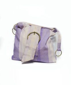 Bolsa Sabra Tejido - Bolsa de hilo de seda trenzado con cierre de cobre