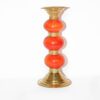 Candlestick multi balls The pottery - Candlestick handmade, in resin and golden metal , carved and engraved