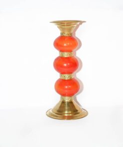 Candlestick multi balls The pottery - Candlestick handmade, in resin and golden metal , carved and engraved