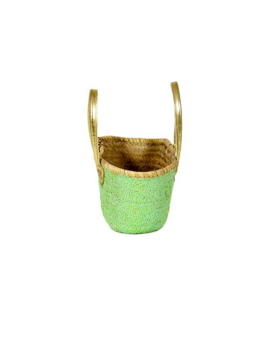 Yellow straw basket