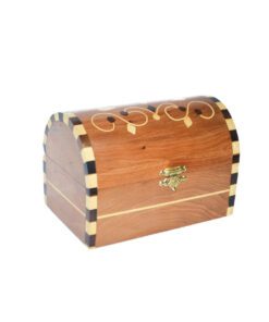 Box half cylinder patterns Boxes - Jewelry box in thuja wood, decorated with encrusted lemon wood, handcrafted by famous artisan