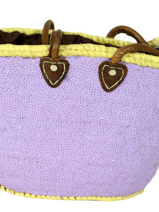 Multicolored sequins basket Valentine's Day