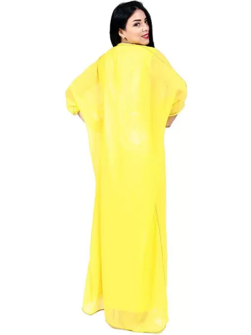 Gandoura The traditional fashion - Yellow Gandoura in muslin,