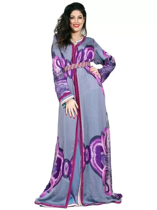 Caftan Caftan - Caftan in muslin with satin lining, made with a pretty fine and simple sfifa and " Aakads " buttons to give you