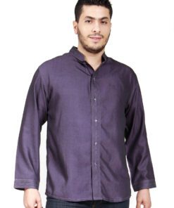 Traditional Shirt The ready-made clothes - Purple denim shirt for men, with front buttons.