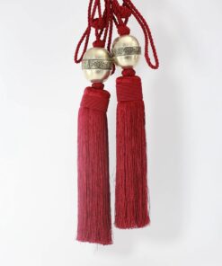 Embrasse de rideau Sabra - Embrasse de rideau en fil de soie, décorée avec de l'argent gravé ou découpé