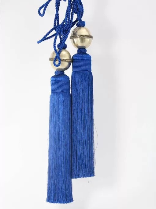 Sabra curtain loop Embrasse - Silk thread curtain loop, decorated with engraved or cut silver