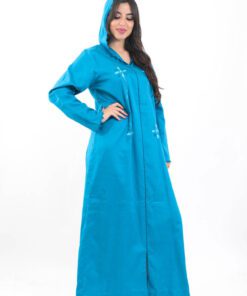 Djellaba Djellabas - Modern Djellaba with hood, adorned with pretty embroidered floral patterns on the front. Worked with 