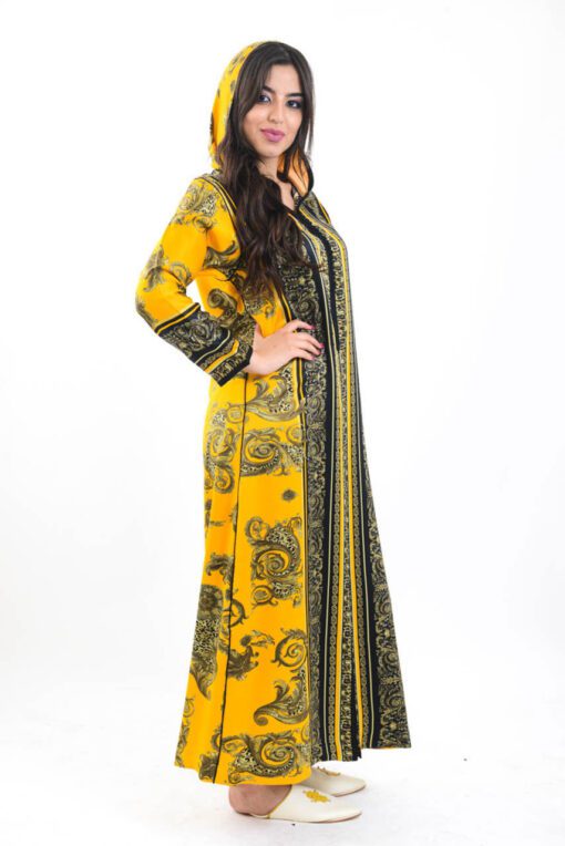 Modern Djellaba Djellabas - Moroccan long sleeves Djellaba, elegant and chic. Made with a pretty printed fabric with leopard and
