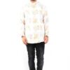 Traditional shirt Tunics - Traditional shirt worked with a printed fabric with floral patterns, embroidered and adorned with uph