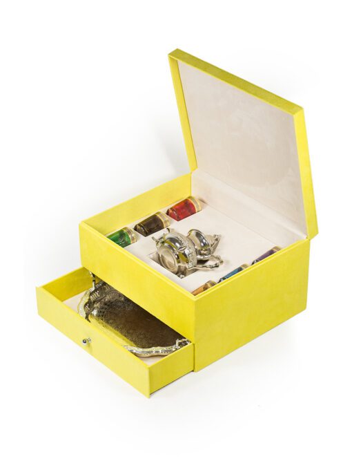 A Yellow Moroccan tea set Boxes - Gorgeous Moroccan Tea Box