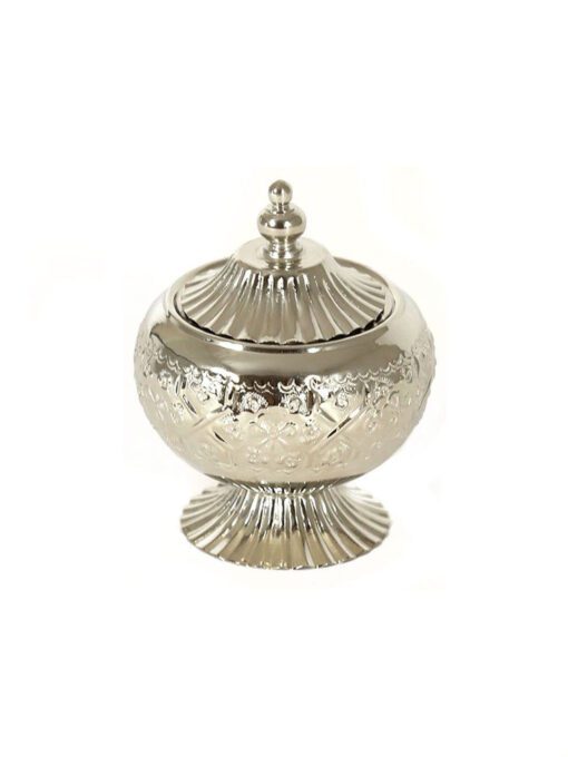 Moroccan silver sugar bowl