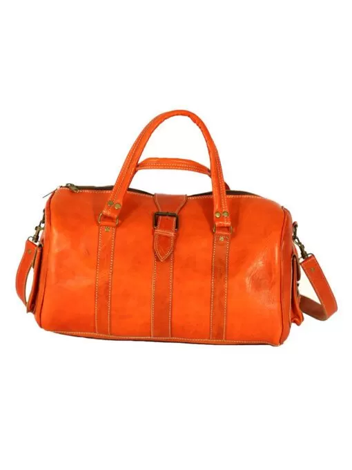 Oranged Leather travel bag