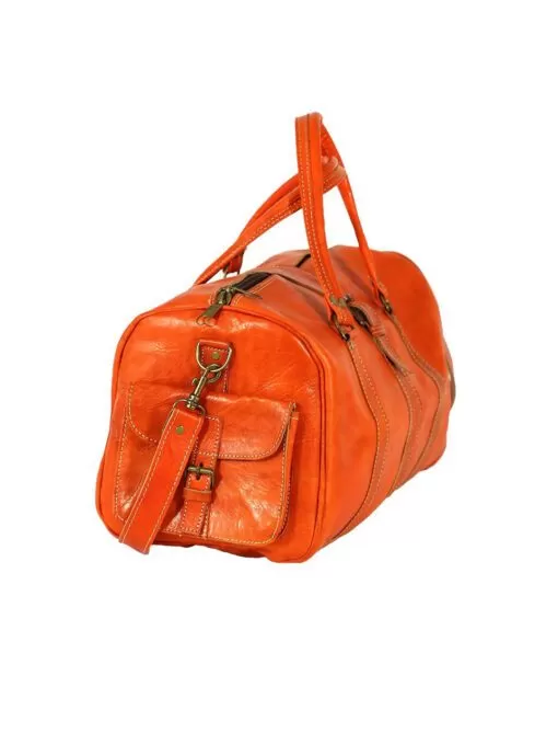 Oranged Leather travel bag