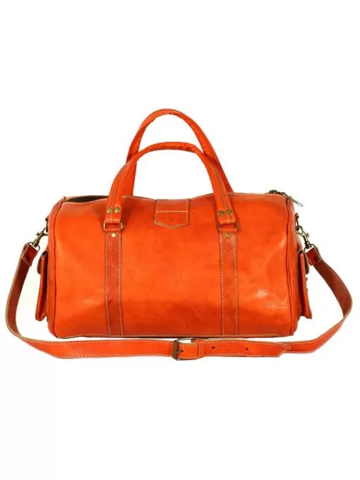 Oranged Leather travel bag