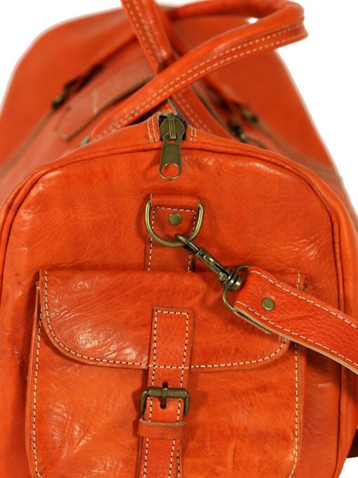 Oranged Leather travel bag