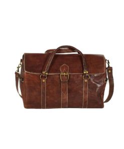 Calfskin leather travel bag