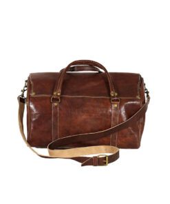Calfskin leather travel bag