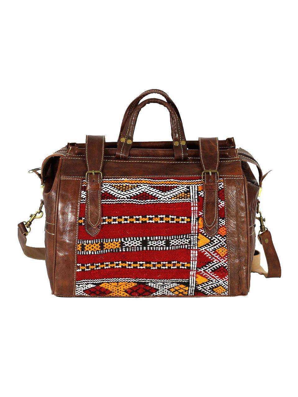 Buy Leather and Kilim travel bag