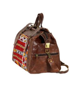 Leather and Kilim travel bag