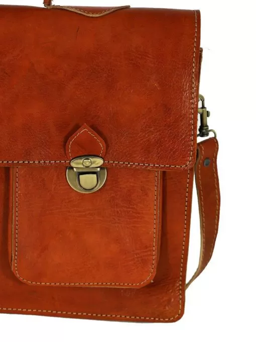 Oranged Calfskin leather Satchel