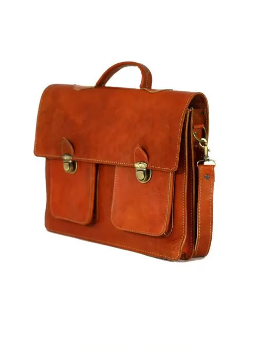 Oranged Calfskin leather Satchel