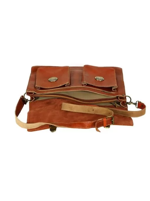 Oranged Calfskin leather Satchel