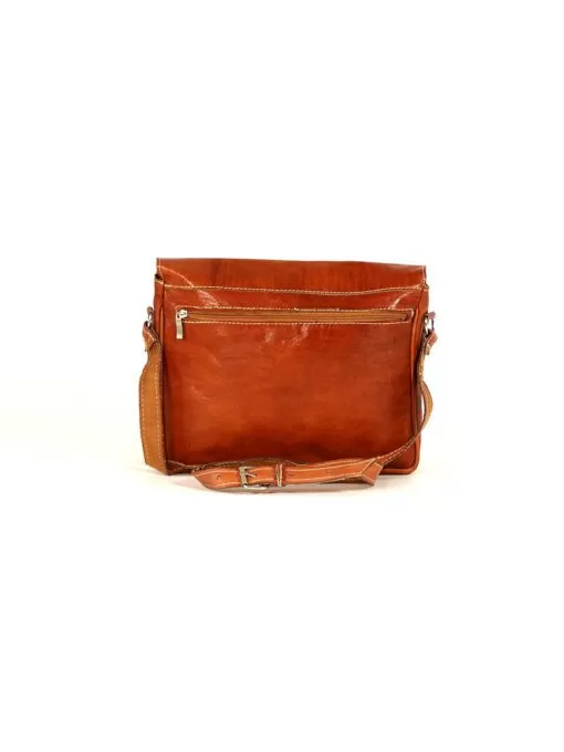 Goat Leather satchel Leather - Goat Leather Satchel, brown Goat Leather Satchel. removable shoulder strap. presure closure clasp