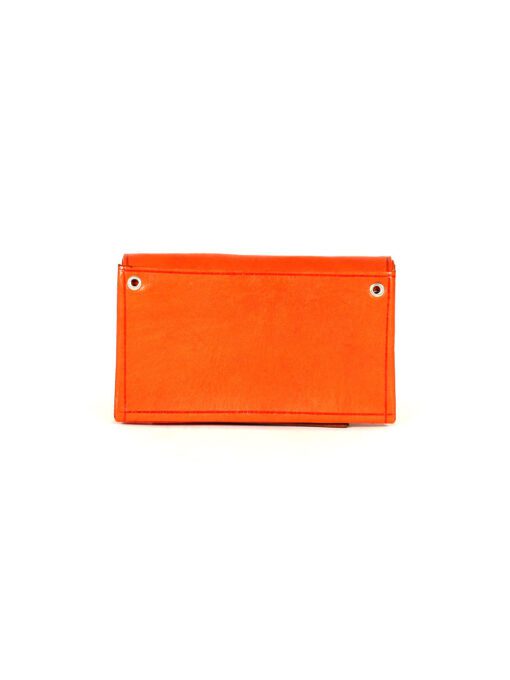 Orange engraved leather wallet Leather - An engraved orange wallet, Zipped partition and Pockets for banknotes. chic and elegant