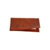 Portefeuille en cuir marron - Portefeuille en cuir marron, contient quatre fentes pour cartes et un compartiment pour document d'identité, p