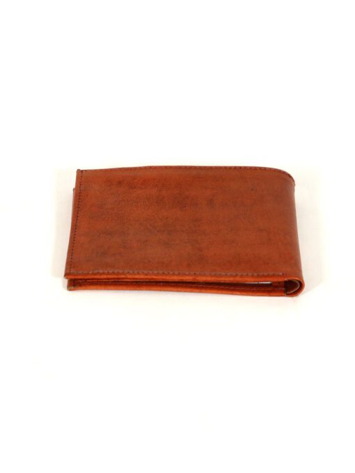 Brown leather wallet Leather - Magnificent brown leather wallet, designed entirely by hand by our craftsmen, provided with a poc