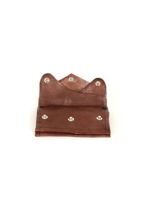 Brown leather wallet Leather - Women's handbag with sophisticated and modern design made of genuine soft cowhide leather, the co