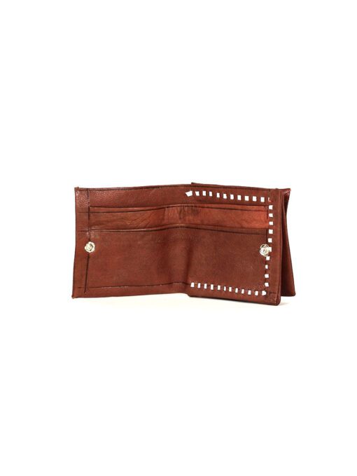 Brown engraved leather wallet Leather - Brown engraved leather wallet Wallet at the same time square purse in engraved leather.
