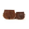 Set of two leather handbags