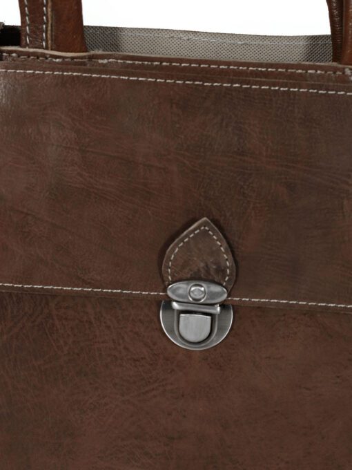 Brown Calfskin leather Satchel