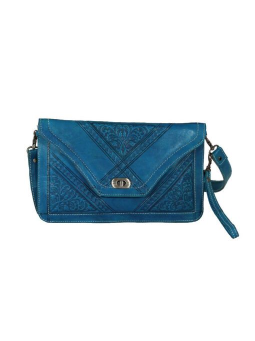 Turquoise pouch bag