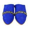 Decorated suede slipper