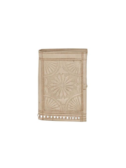 Soft sheepskin light beige wallet