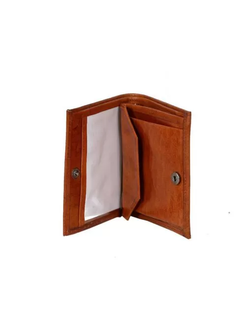 choclate sheep skin leather wallet