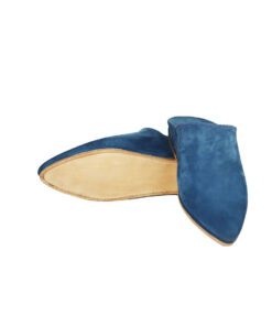 Pointed suede babouche