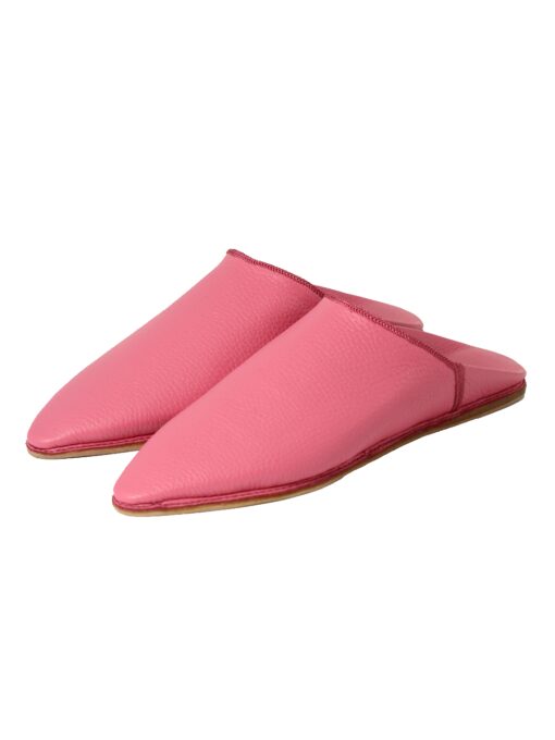 Handmade Moroccan Leather Pink Slippers