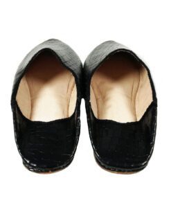 Pointed imitation Croco slippers