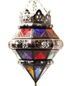 Poisson-lampe en verre coloré