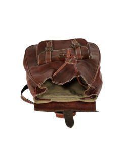Cowhide backpack in brown