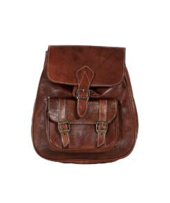 Cowhide backpack in brown