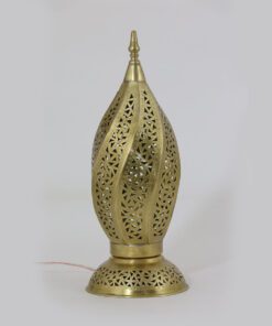 Petit lampadaire doré en forme d'amande