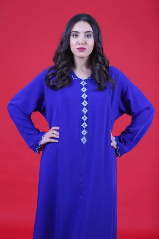 Djellaba royal blue with randa