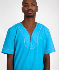 Turquoise half sleeve tunic