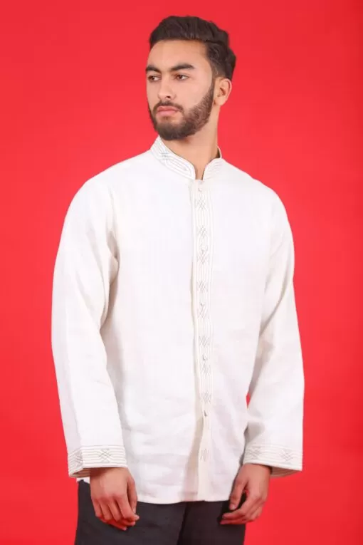 Chemise traditionnelle beige